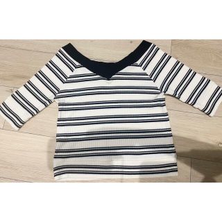 フリーズマート(FREE'S MART)の【美品USED】フリーズマート　ボーダー オフショルトップス⭐︎(Tシャツ(半袖/袖なし))