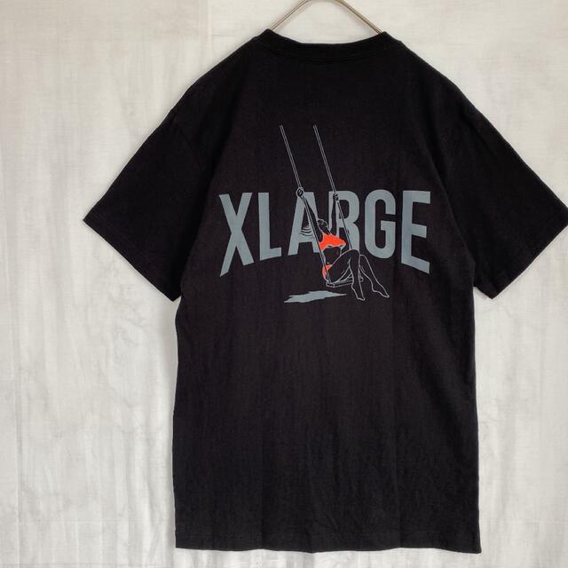 XLARGE(エクストララージ)の【大人気デザイン】美品　xlarge エクストララージ　ブランコガール　ブラック メンズのトップス(Tシャツ/カットソー(半袖/袖なし))の商品写真