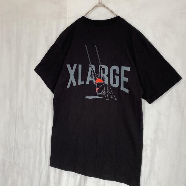 XLARGE(エクストララージ)の【大人気デザイン】美品　xlarge エクストララージ　ブランコガール　ブラック メンズのトップス(Tシャツ/カットソー(半袖/袖なし))の商品写真