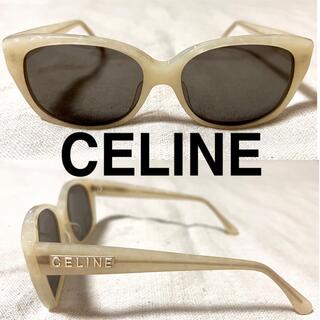 セリーヌ(celine)のCELINE サングラス　パールホワイト　ウェリントン　ロゴ(サングラス/メガネ)