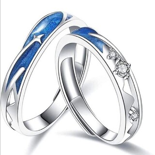 X221 ペアリング 結婚指輪 レディース  メンズ カップル フリーサイズ(リング(指輪))