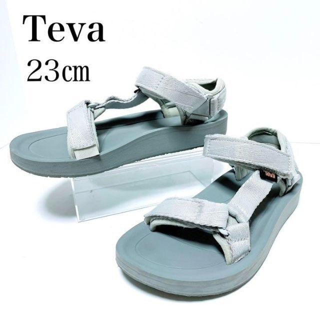 Teva - Teva テバ 23㎝ サンダル スポーツサンダル ライトグレーの通販 ...