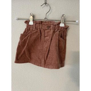 ザラキッズ(ZARA KIDS)の【中古美品】ZARA KIDS コーデュロイ　ピンク　サイズ86(スカート)