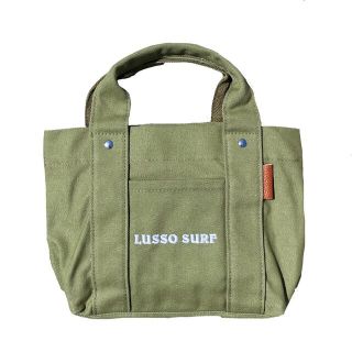 ロンハーマン(Ron Herman)の夏コーデ☆LUSSO SURF マルチポケット　トートバッグ　カーキ　RVCA(トートバッグ)