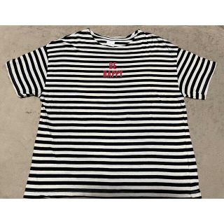 ザラキッズ(ZARA KIDS)のZARA KIDS テキストプリント入りボーダーシャツ　164センチ(Tシャツ/カットソー)