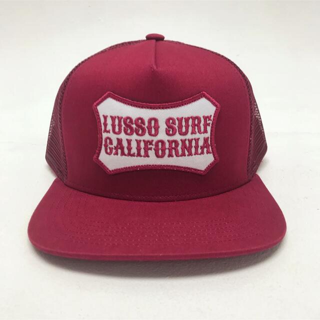 STANDARD CALIFORNIA(スタンダードカリフォルニア)のストリート系☆LUSSO SURF ボックスロゴ刺繍キャップ☆帽子　ボルドー メンズの帽子(キャップ)の商品写真