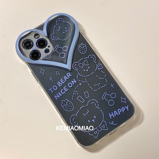 可愛い　シンプル　クリア　ハート　iPhoneXケース　iPhoneXsケース スマホ/家電/カメラのスマホアクセサリー(iPhoneケース)の商品写真