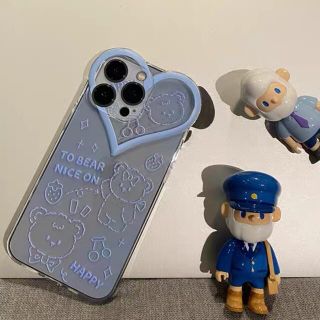 可愛い　シンプル　クリア　ハート　iPhoneXケース　iPhoneXsケース(iPhoneケース)