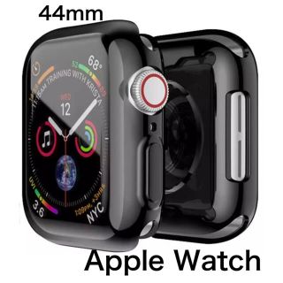 アップルウォッチ(Apple Watch)のApplewatch アップルウォッチ ケースカバー全面タイプ ブラック44mm(モバイルケース/カバー)