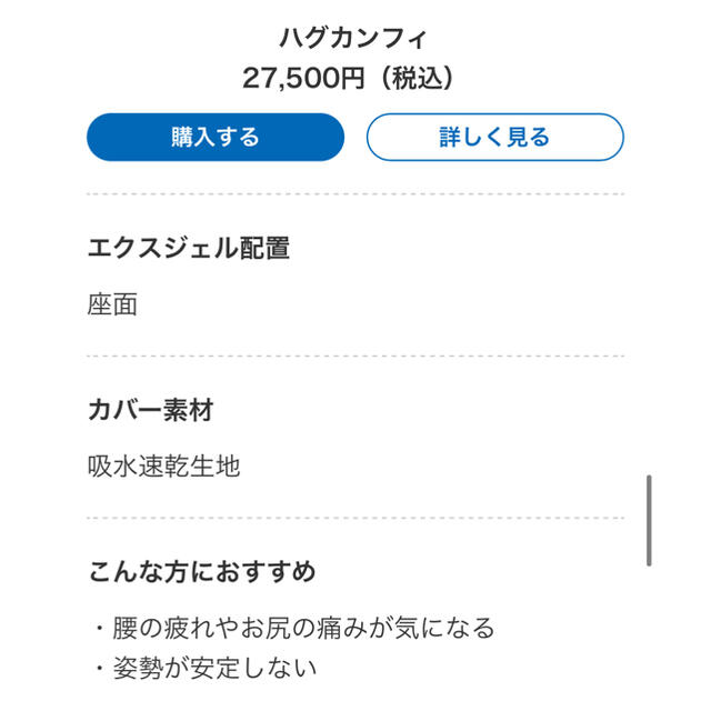 【atさん専用】エクスジェル　ハグカンフィ インテリア/住まい/日用品のインテリア小物(クッション)の商品写真