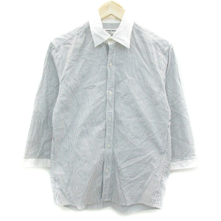 アーバンリサーチ(URBAN RESEARCH)のアーバンリサーチ カジュアルシャツ 七分袖 ストライプ柄 38 ホワイト 白(シャツ)