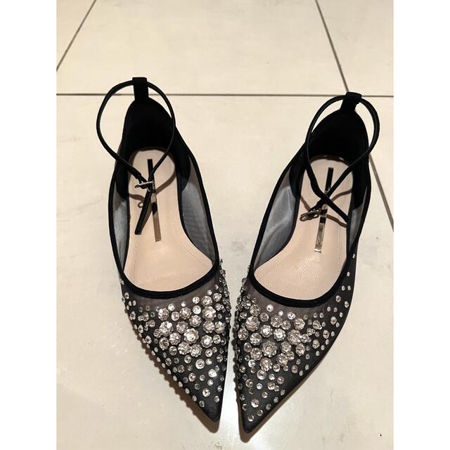 STACCATO キラキラビジュー メッシュ フラットパンプス STACCATO キラキラビジュー メッシュ フラットパンプス