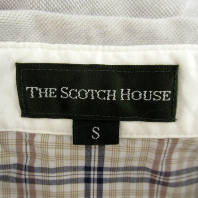 THE SCOTCH HOUSE(ザスコッチハウス)のザ スコッチ ハウス ポロシャツ 半袖 ボタンダウン 無地 刺繍 S グレー メンズのトップス(ポロシャツ)の商品写真