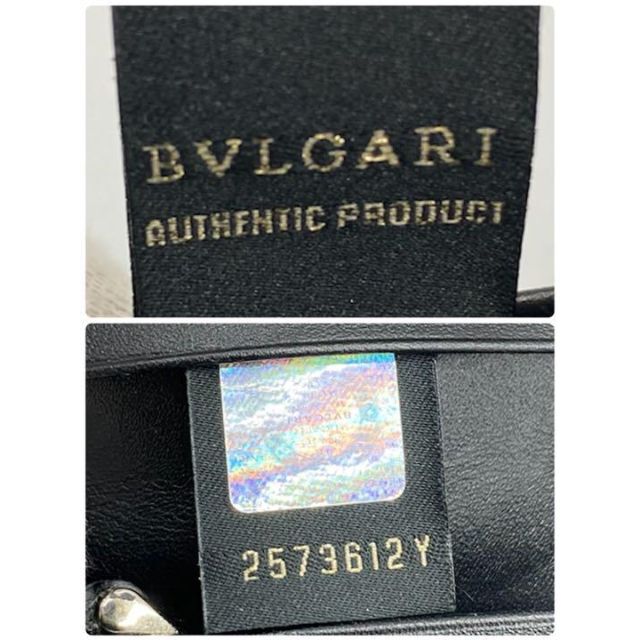 【美品】ブルガリ 長財布 ウィークエンド ブラック PVC レザー イタリア製