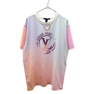 ルイヴィトン(LOUIS VUITTON)のLOUIS VUITTON ルイヴィトン 22SS グラディエントLVサークル フラウンス スリーブTシャツ マルチ 1AA0VC(Tシャツ/カットソー(半袖/袖なし))