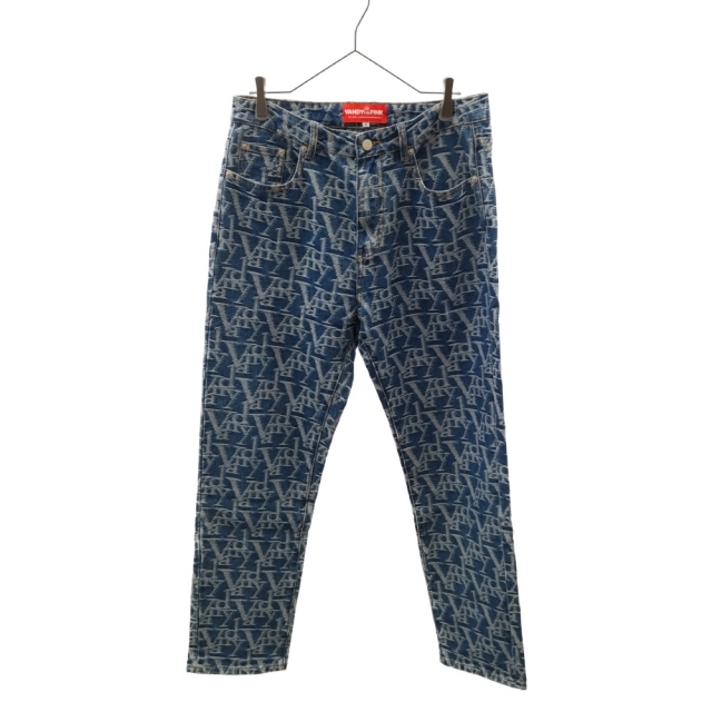 VANDY THE PINK バンディーザピンク 20AW Vior Jacquard Denim Pants ヴィオールロゴジャカードデニムパンツ 総柄ロゴジーンズ