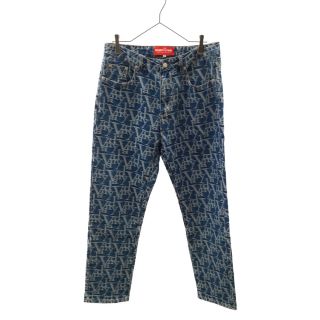 VANDY THE PINK バンディーザピンク 20AW Vior Jacquard Denim Pants ヴィオールロゴジャカードデニムパンツ 総柄ロゴジーンズ(デニム/ジーンズ)