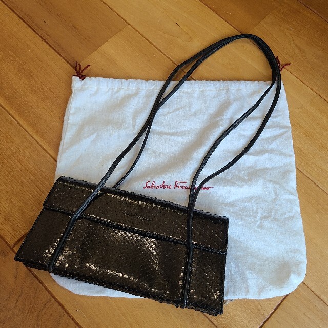 お値下げ!レア☆フェラガモ 高級スネーク ショルダーバッグ