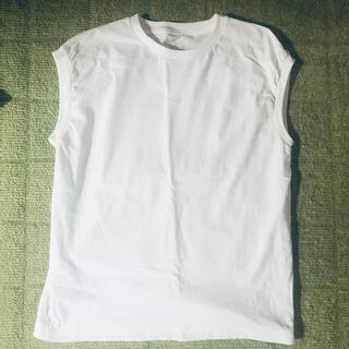 ムジルシリョウヒン(MUJI (無印良品))の無印　スリーブレスTシャツ　白　S(Tシャツ(半袖/袖なし))