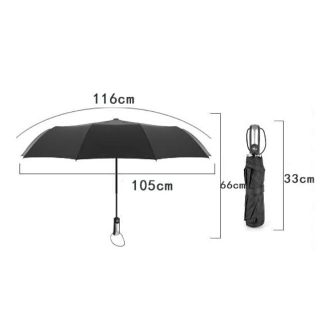 折りたたみ傘 頑丈 大きい 晴雨兼用 自動開閉 頑丈 日傘 ワンタッチ 黒 軽量 メンズのファッション小物(傘)の商品写真