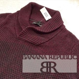 バナナリパブリック(Banana Republic)の新品 BANANA REPUBLIC ショールカラーニット(ニット/セーター)