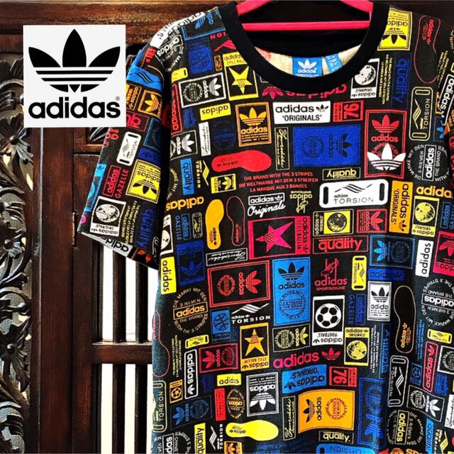 adidas(アディダス)のアディダス オリジナルス ロゴづくし カラフル Tシャツ タンクトップ ジャージ メンズのトップス(Tシャツ/カットソー(半袖/袖なし))の商品写真