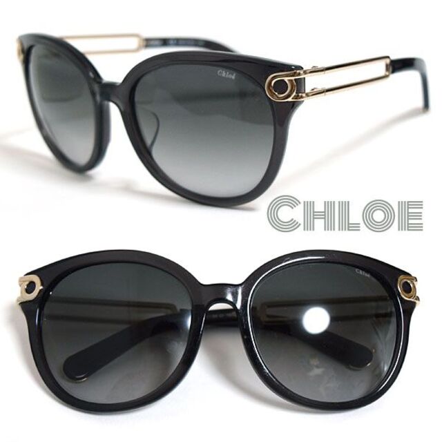 Chloe(クロエ)のChloe■サングラス アイウェア CE682SA ブラック×ゴールド クロエ レディースのファッション小物(サングラス/メガネ)の商品写真