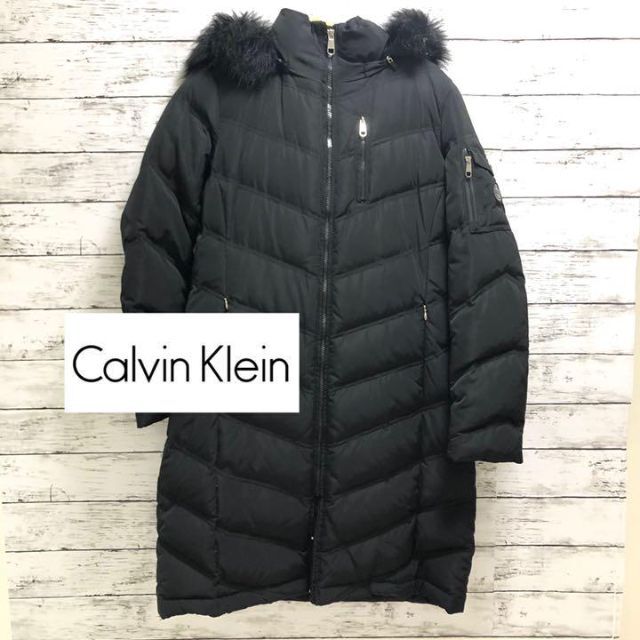 美品　Calvin Klein カルバンクライン　フード付き コート 　L