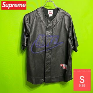 シュプリーム(Supreme)のSupreme Nike Leather Baseball Jersey S(レザージャケット)