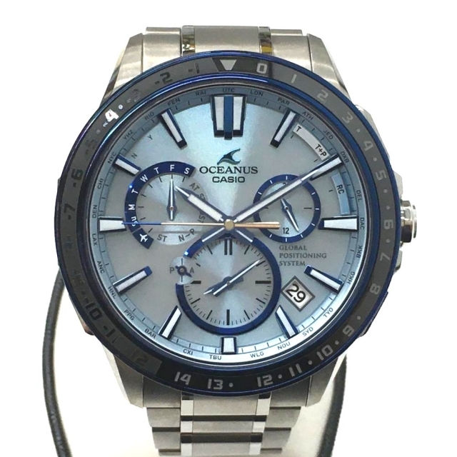 △△CASIO カシオ オシアナス  OCW-G1200-2AJF スカイブルー 腕時計