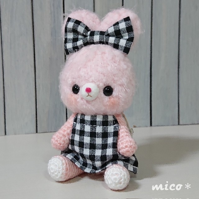 送料込 うさぎ 完成品 Ra-05 あみぐるみ