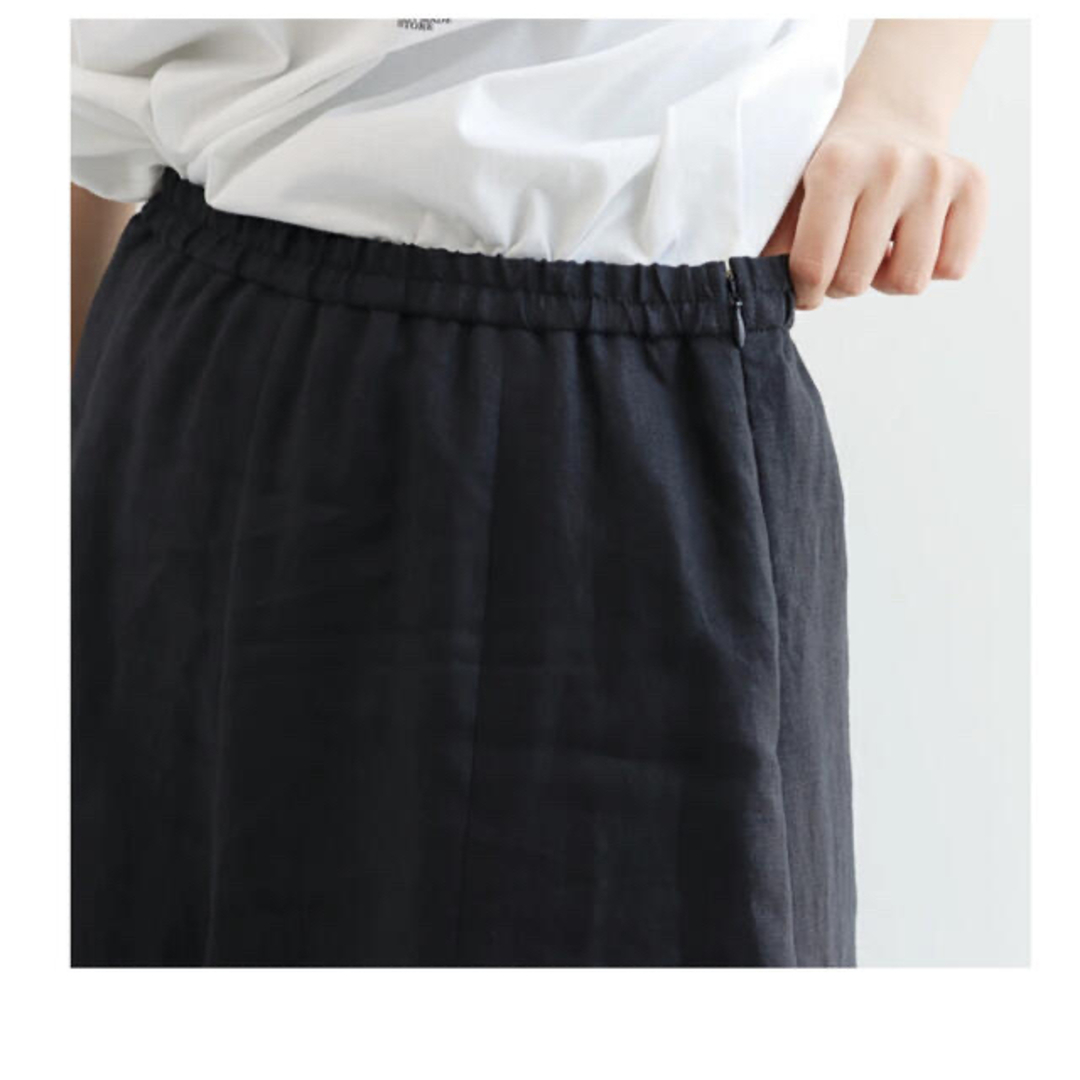 マクルール　ウォッシャブルリネンマーメイドフレアスカート　新品タグ付き レディースのスカート(ロングスカート)の商品写真