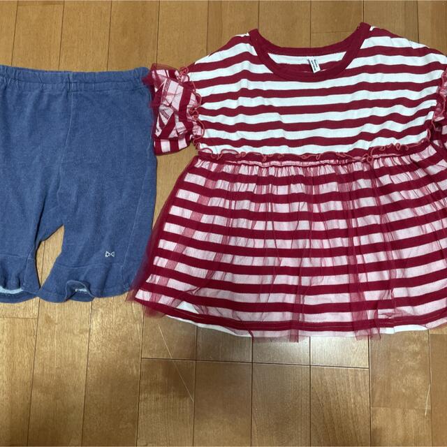 ワンダーアパートメントトップス上下セット キッズ/ベビー/マタニティのキッズ服女の子用(90cm~)(Tシャツ/カットソー)の商品写真