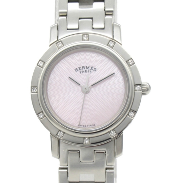 Hermes - エルメス クリッパーナクレ 12Pダイヤモンド 腕時計 ウォッチ 腕時計