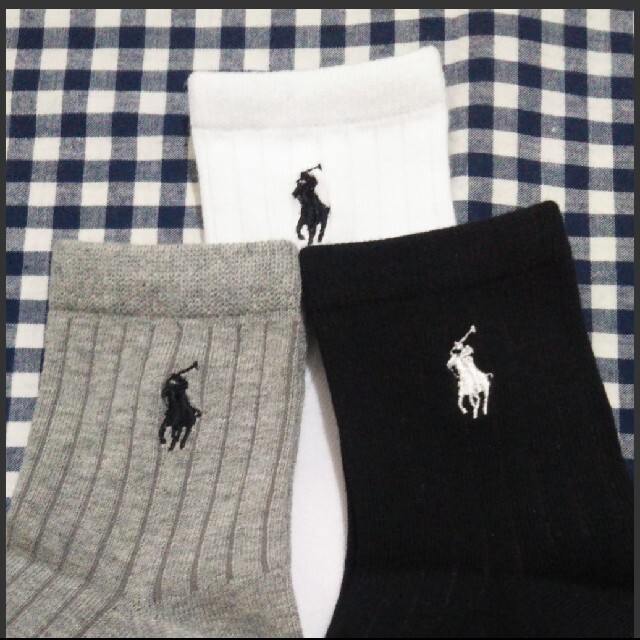 Ralph Lauren(ラルフローレン)の☆新品☆16~18*ラルフローレン☆ソックス３足組♪ キッズ/ベビー/マタニティのこども用ファッション小物(靴下/タイツ)の商品写真