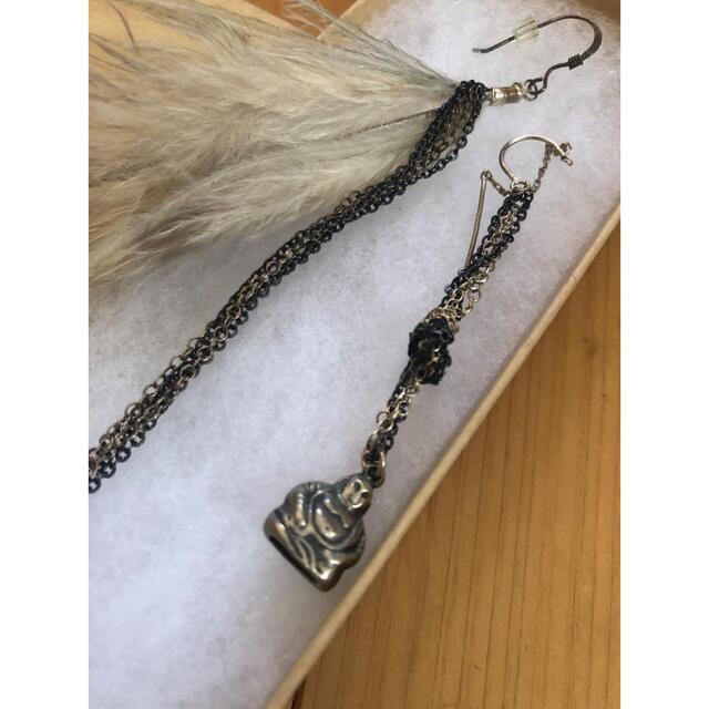 Blissandlove フェザーピアス Kaya E labradorite ハンドメイドのアクセサリー(ピアス)の商品写真