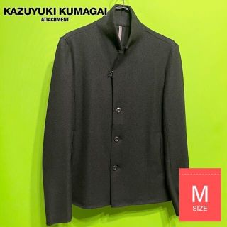 カズユキクマガイアタッチメント(KAZUYUKI KUMAGAI ATTACHMENT)のKAZUYUKI KUMAGAI カシミヤ混ニットフラノ 3つ釦JK(テーラードジャケット)