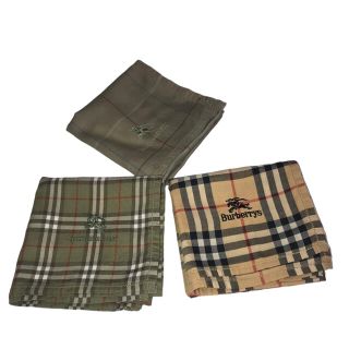 バーバリー(BURBERRY)のバーバリー大判ハンカチ3枚セット(ハンカチ/ポケットチーフ)