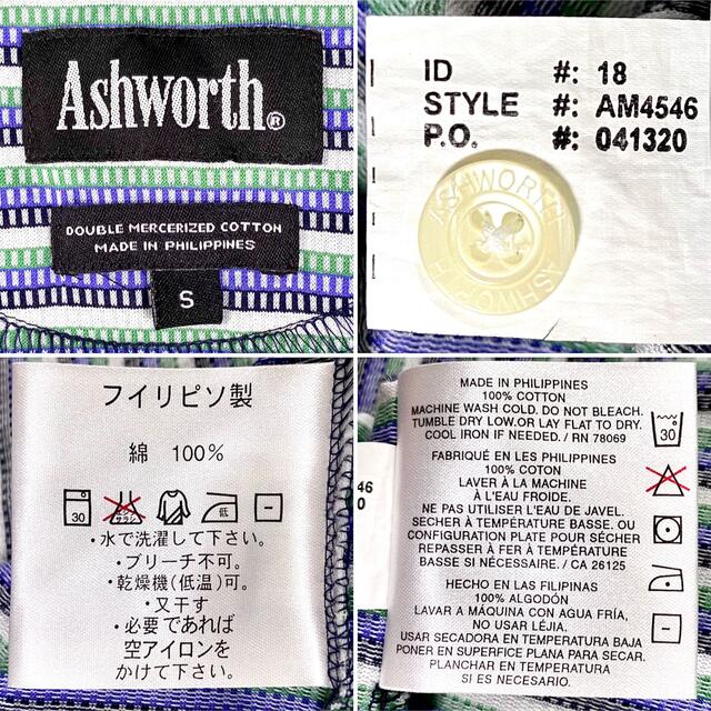 Ashworth(アシュワース)の☆ほぼ未使用☆ ASHWORTH アシュワース ポロシャツ ボーダー 半袖 スポーツ/アウトドアのゴルフ(ウエア)の商品写真