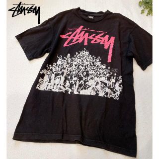 ステューシー(STUSSY)のstussy ステューシー　半袖Tシャツ　ピンクロゴプリント(Tシャツ(半袖/袖なし))