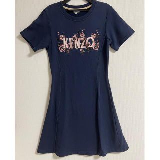 ケンゾー(KENZO)のKENZO サクラ　ワンピース　ネイビー(ミニワンピース)