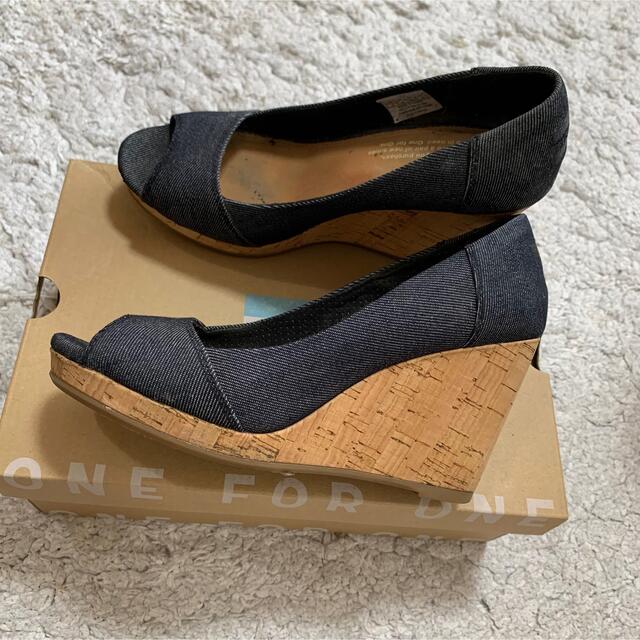 TOMS(トムズ)のトムス　toms オープントゥ　デニム　サンダル レディースの靴/シューズ(サンダル)の商品写真