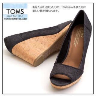 トムズ(TOMS)のトムス　toms オープントゥ　デニム　サンダル(サンダル)