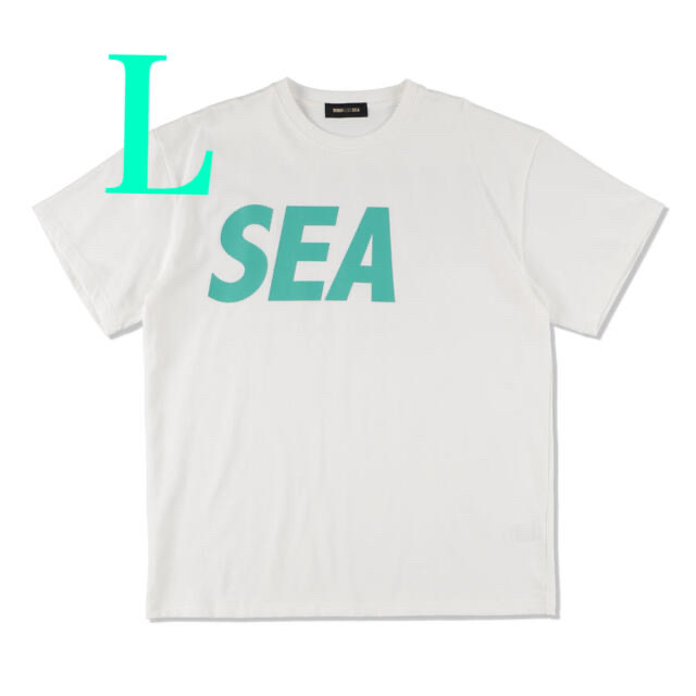 WIND AND SEA(ウィンダンシー)の新品・未使用 WIND AND SEA S/S Tシャツ L ホワイト×ミント メンズのトップス(Tシャツ/カットソー(半袖/袖なし))の商品写真