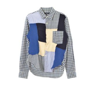 コムデギャルソン(COMME des GARCONS)のCOMME des GARCONS HOMME パッチワーク ドッキング シャツ(シャツ)