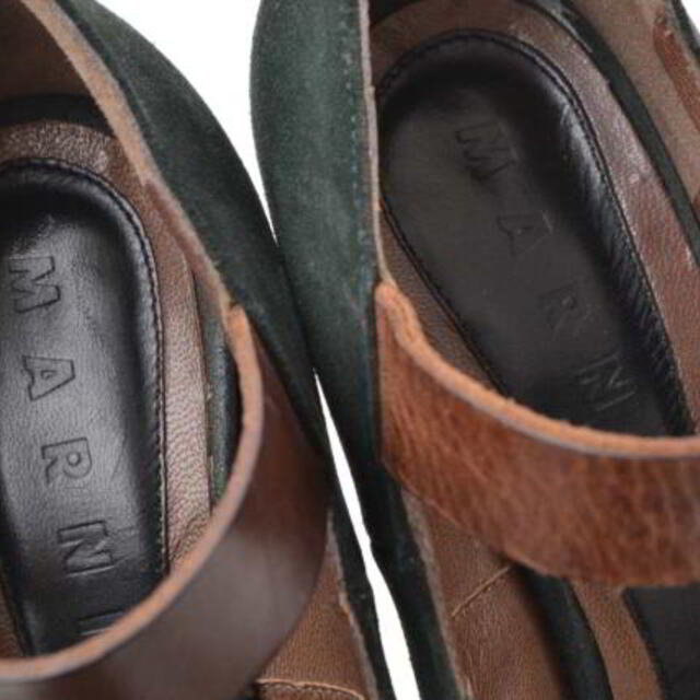 Marni(マルニ)のMARNI アンクルストラップ スエード オープントゥ パンプス レディースの靴/シューズ(ハイヒール/パンプス)の商品写真