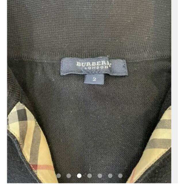 BURBERRY(バーバリー)のバーバリーロンドン　コットンニットブラックポロシャツ レディースのトップス(ポロシャツ)の商品写真