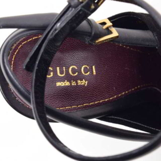 Gucci(グッチ)のGUCCI オープントゥ スエード ストラップ サンダル レディースの靴/シューズ(サンダル)の商品写真