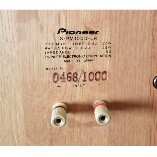 Pioneer(パイオニア)のpioneer ピュアモルトS-PM1000-LR スマホ/家電/カメラのオーディオ機器(スピーカー)の商品写真