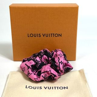 ルイヴィトン LOUIS VUITTON コンフィディンシャル  M77400 シュシュ ヘアゴム シルク ブラック×イエロー 未使用